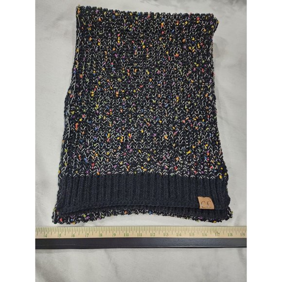 CC Exclusive Womens Wrap Shawl Scarf Long Black Multicolored Soft - Picture 4 of 9